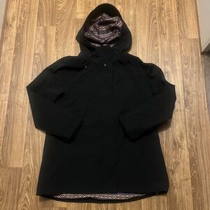 Vintage Pendleton Sorrel‎ Waterproof Rain Jacket Women Medium Black Aztec Lined